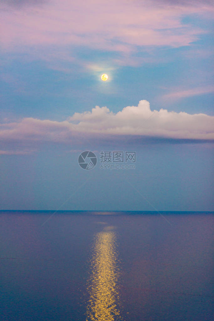 海假背景的夜空日落之夜图片
