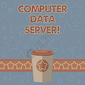 手写文本编写计算机数据服务器概念意义提供数据库服务的计算机平台3DCoffeeToGoCup带盖和星条图片