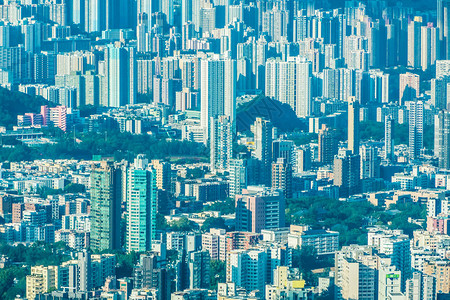 城市中以香港居民为模范的美丽建筑结构建设图片