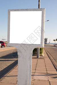 路标老式旧标志白色空白横幅图片
