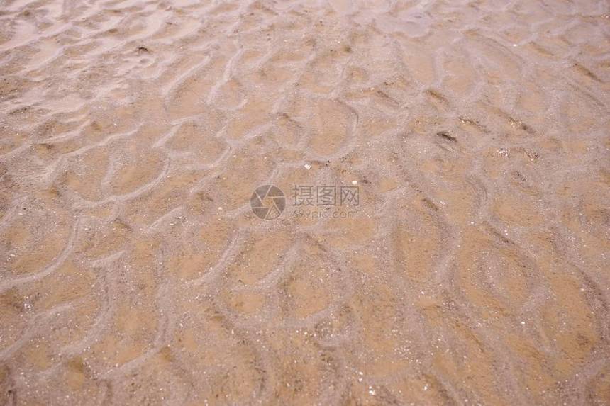 沙滩上的沙子质感图片