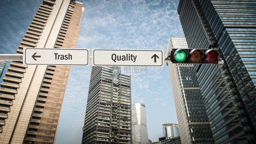 街道标志质量与垃圾图片