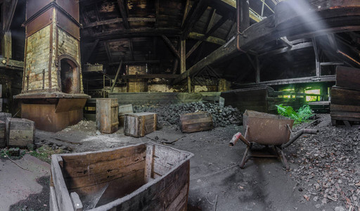 废弃的旧铸造厂视图图片