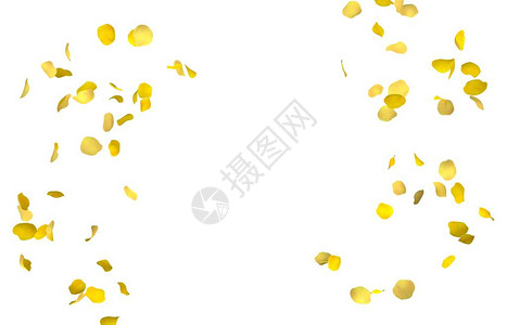 黄玫瑰花瓣在一个圆圈中飞您的照片或文字的中央空闲间孤图片