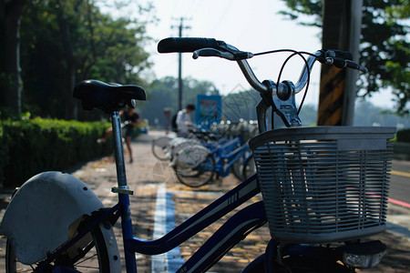 台北的生态友好型YouBike自行车自行车图片