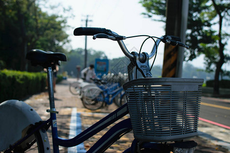 台北的生态友好型YouBike自行车自行车图片