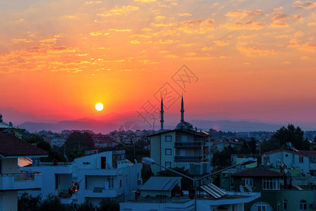 日落时侧面土耳其图片