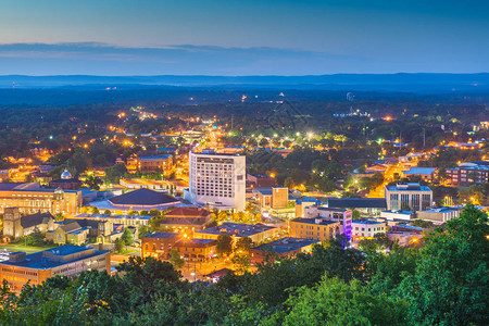 美国阿肯色州热泉城背景图片
