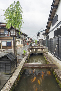 日本吉福省井田富川村历史悠久背景图片