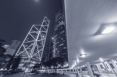 香港市现代办公大楼在图片