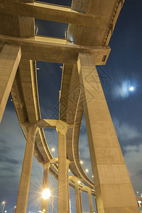 傍晚的桥上景色图片