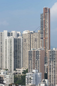 香港城市高层住宅楼背景图片