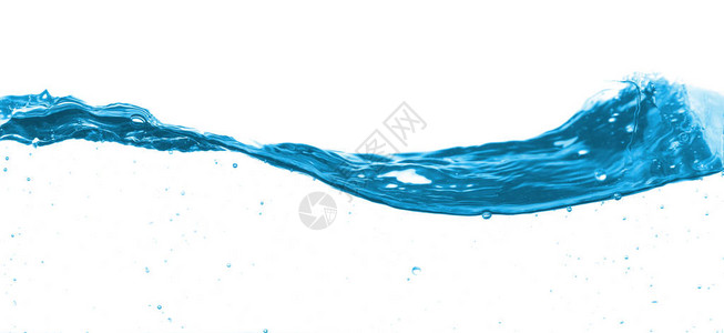 白色背景上的蓝色水分割线图片