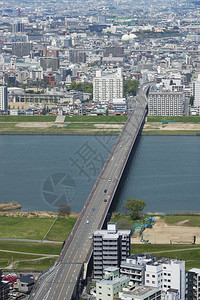 大阪市鸟瞰图图片