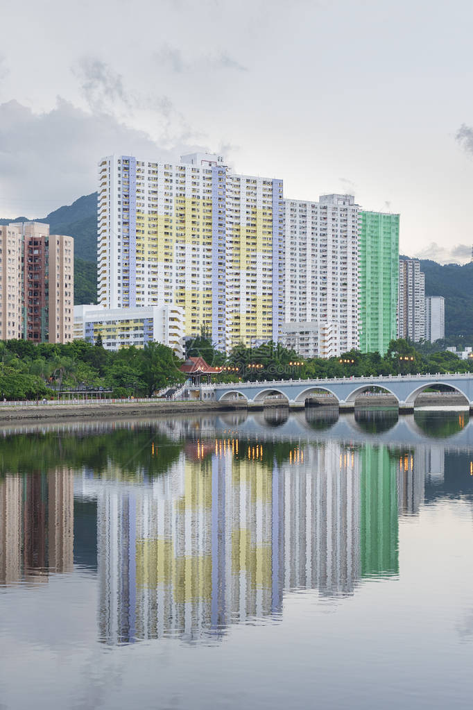 香港城市的住宅楼图片