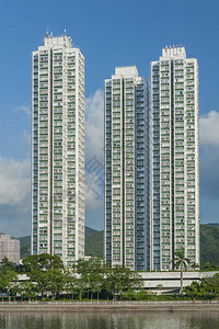 香港城市的住宅楼图片