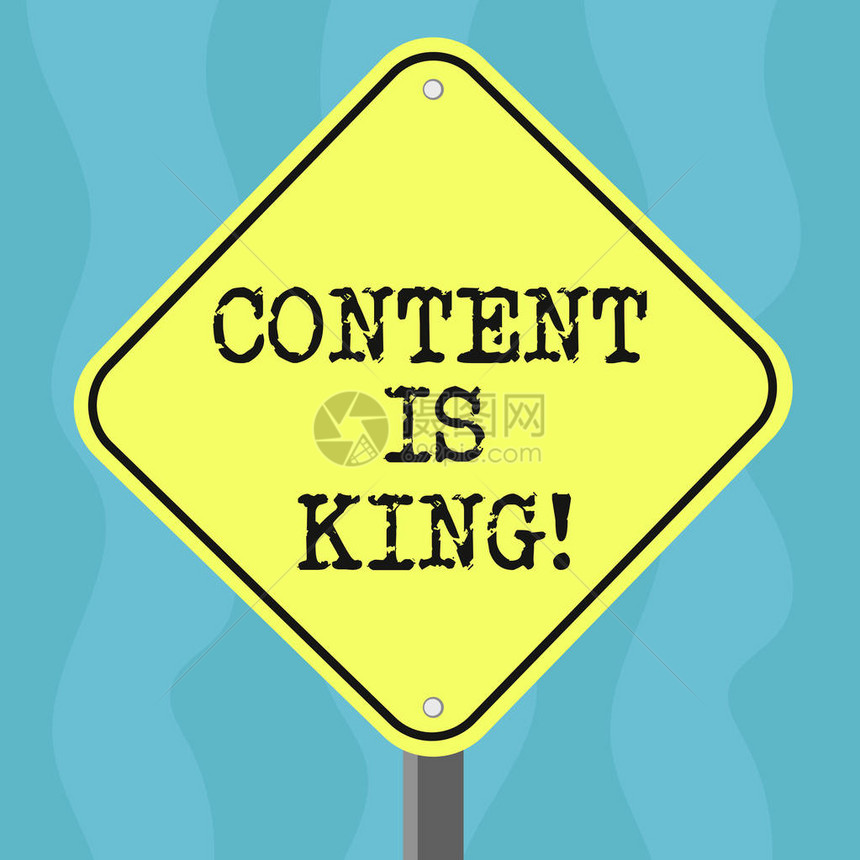 概念手写显示内容为王商业照片文本内容是当今营销策略的核心菱形彩色道路警告标图片