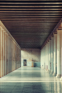 希腊雅典Attalos展览厅背景图片
