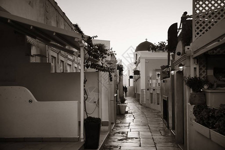 希腊圣托里尼岛街景图片