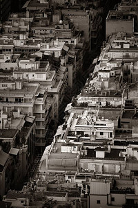 雅典城市的景色从希图片