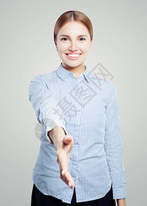 握手女人笑的姑娘图片