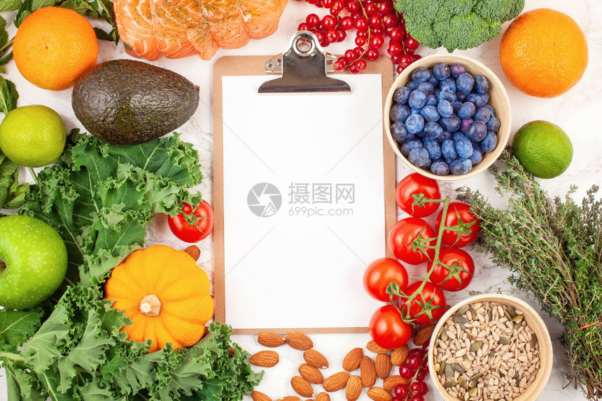 各种五颜六色的水果和蔬菜健康饮食饮食计划排毒图片