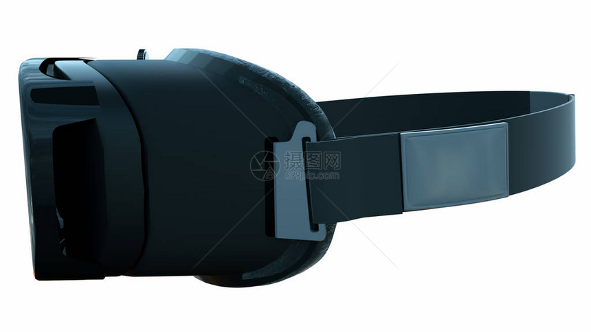 VR镜片或虚拟现实耳机的侧面视图图片