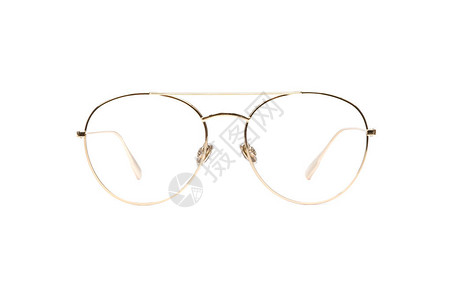 金色眼镜金属圆形框架透明图片