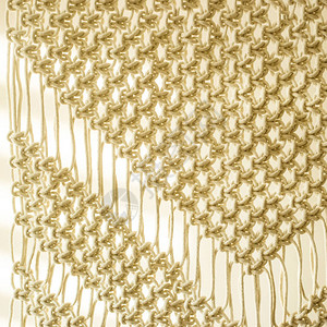 Macrame面板装饰由棉绳制成Wicker手制造了现代斯堪的纳图片