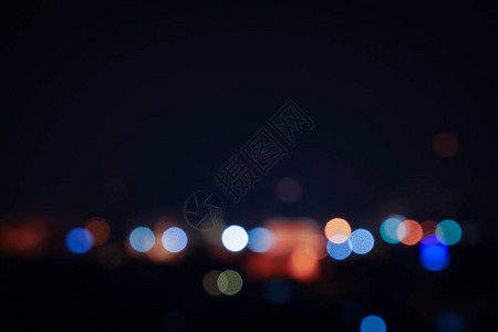 模糊的夜间城市bok图片