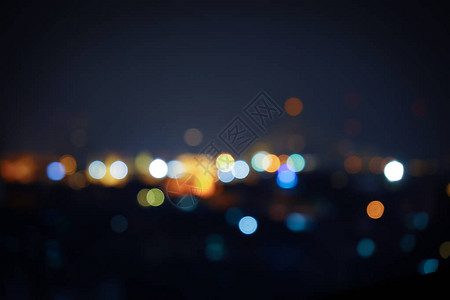 模糊的夜间城市bok背景图片