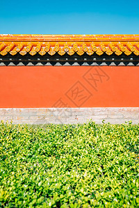 北京地坛公园地坛的传统墙体背景背景图片