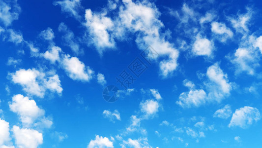 蓝色天空和白色云层图片