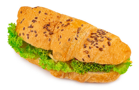 羊角面包三明治奶酪孤图片