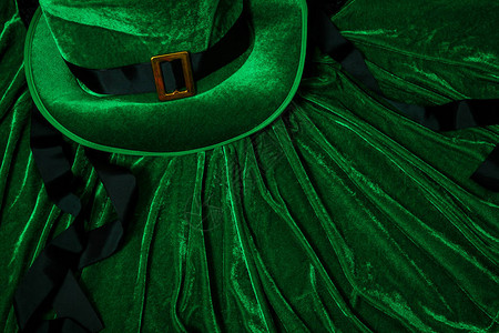 圣帕特里克的妖精日装帽绿色爱尔兰帽子是绿色的图片