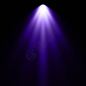 黑色背景的紫光聚光灯背景背景图片