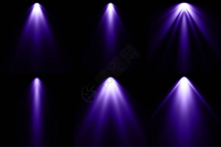 黑色背景的紫光聚光灯背景背景图片