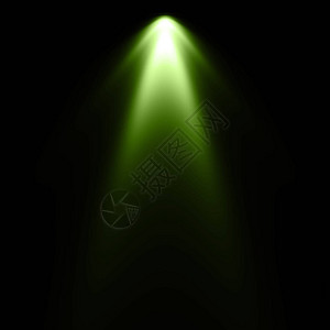 黑色背景下的绿灯聚光灯背景图片
