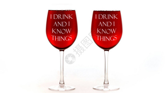 红葡萄酒杯我喝酒我知道的东西文字背景图片