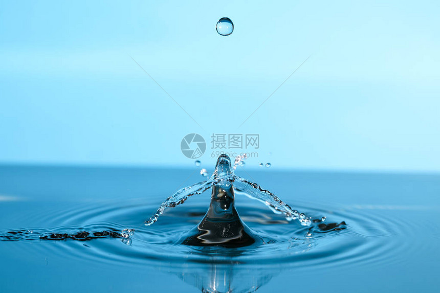 水滴飞溅碰撞滴水柱子图片
