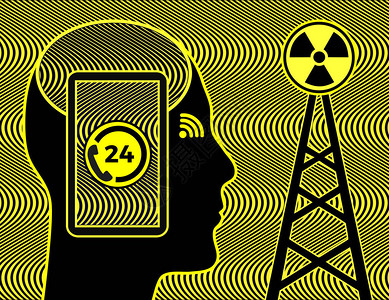 智能手机和辐射电话塔增加了健图片