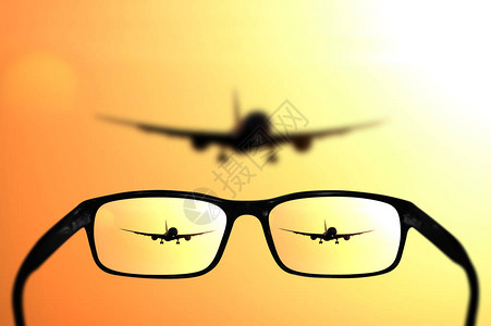 眼镜视觉概念飞机图片