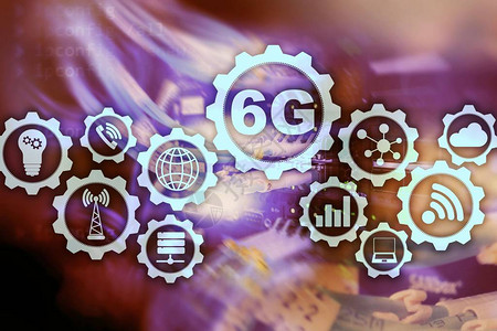 未来通信快速技术6G网络连接概念高速背景图片