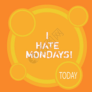 星期一也讨厌你写笔记显示我讨厌星期一商业照片展示不喜欢一周的第一天回背景