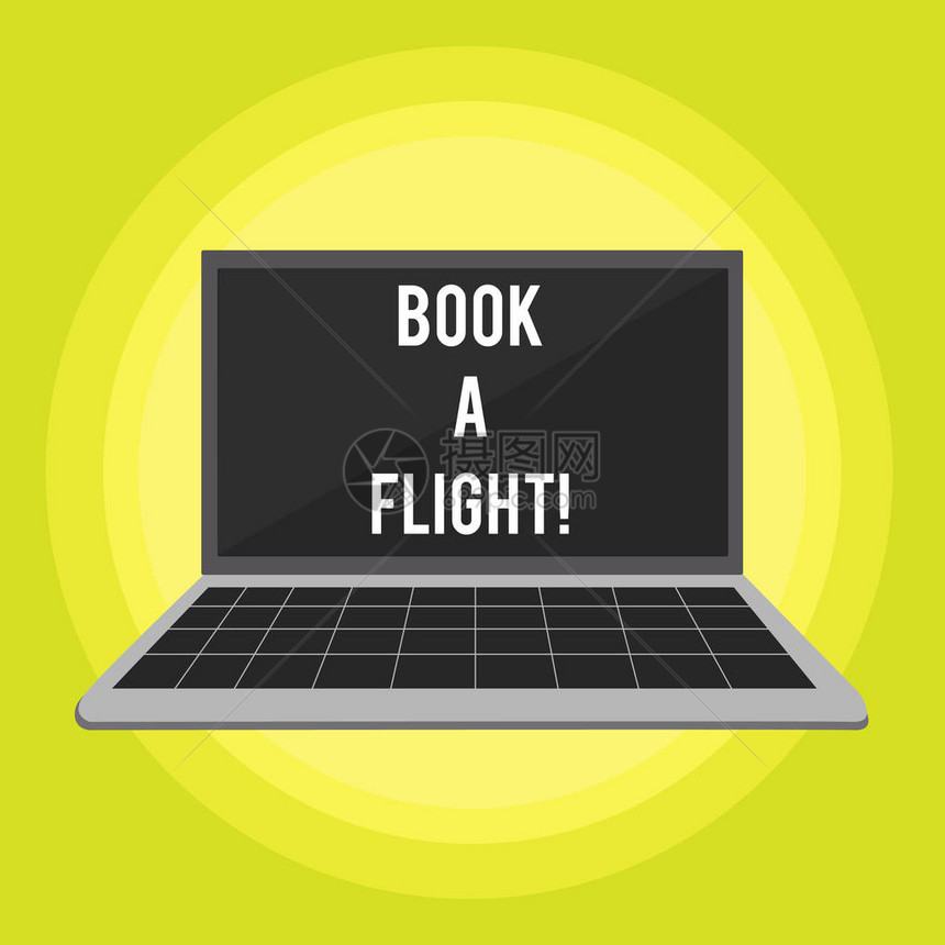 概念手写显示BookAFlight商务照片文本购买机票乘飞机旅图片
