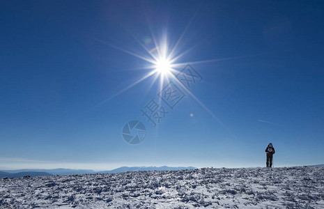 Staraplanina山的冬季追踪图片