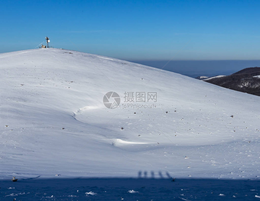 Staraplanina山的冬季追踪图片