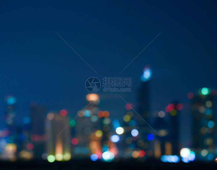 模糊的夜间城市bok图片