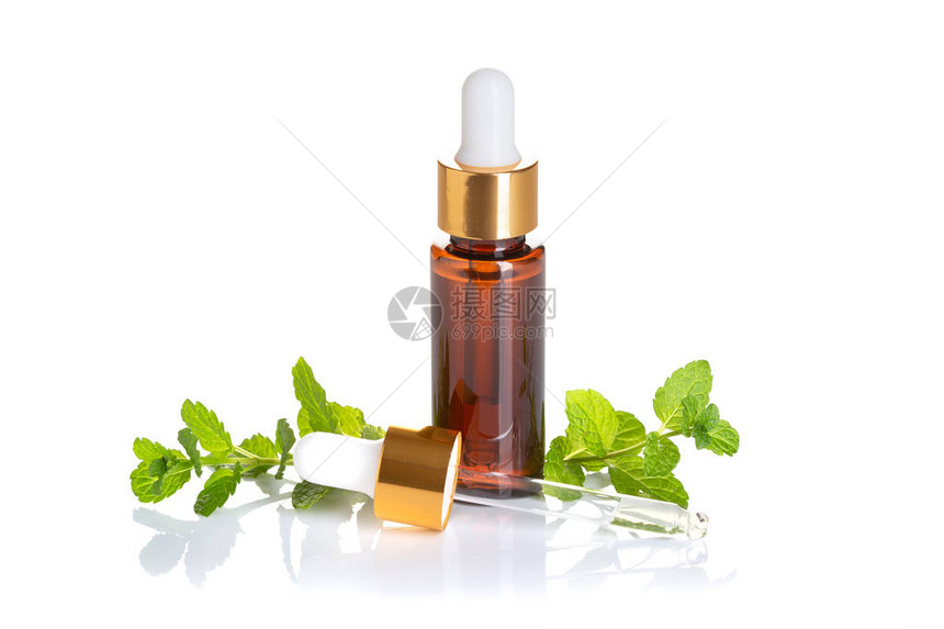 用于皮肤护理SPA健康按摩芳香疗法和自然医学的薄荷油图片