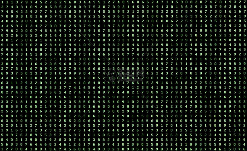 计算机显示监视器上从0到9多个绿图片